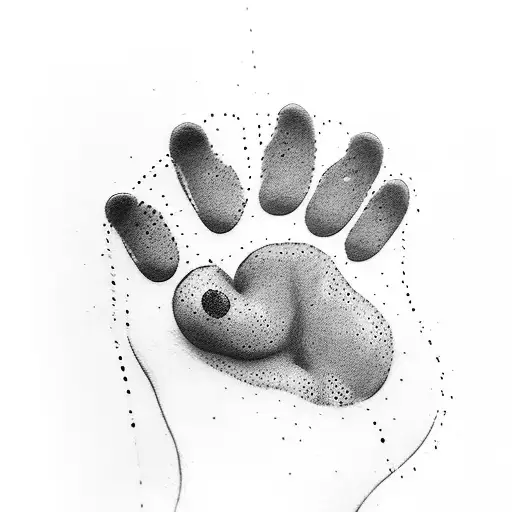 Dog Paw Colurful Ferntrauen