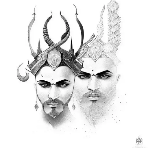 Persian Warrior With Farsi