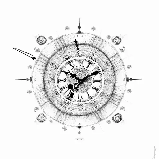 A Whimsical Clock With Intricate Gears And The Phrase 'Time Is Precious'