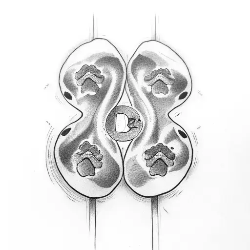 Dog Paws With Initials B And L