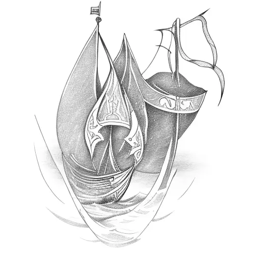 Knight With Dagger Sailboat