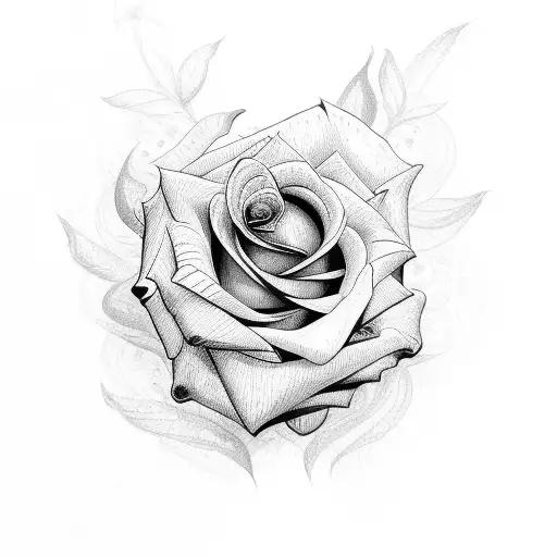 Rose For Hand With Colors