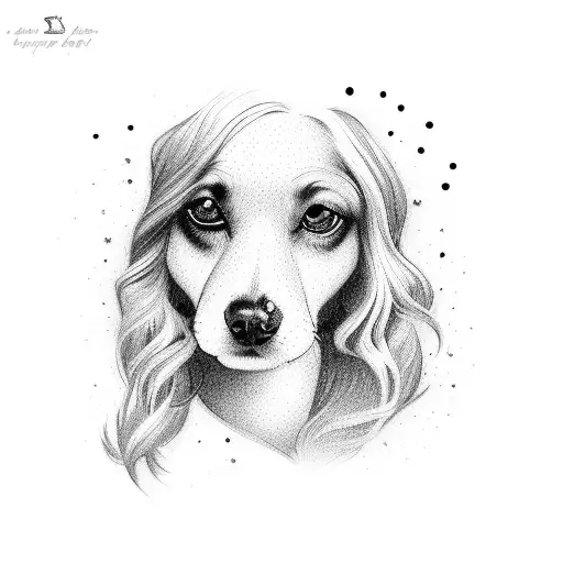 Girl Walking With A Cocker Dog