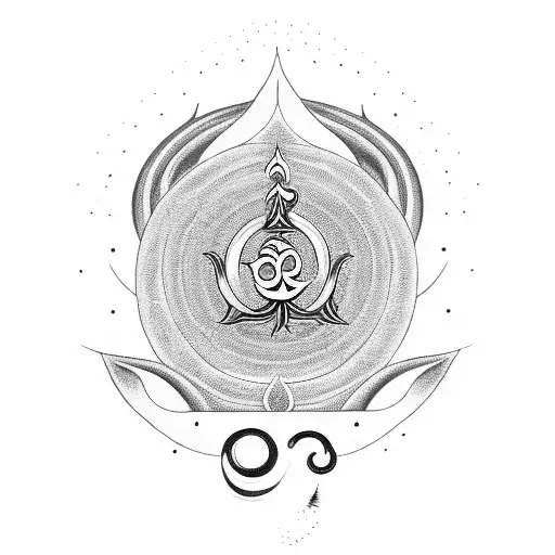 Om With A Trident On In Background With Slogan Om Namah Parvati Patah Har Har Mahadev