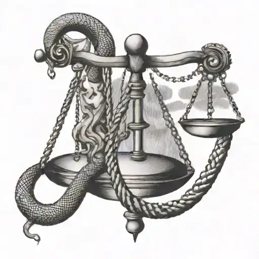 Libra Scale And Snake