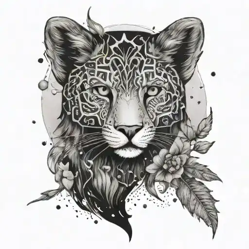 A Unique Design Merging Animal Features With Elements Of Nature And Celestial Bodies