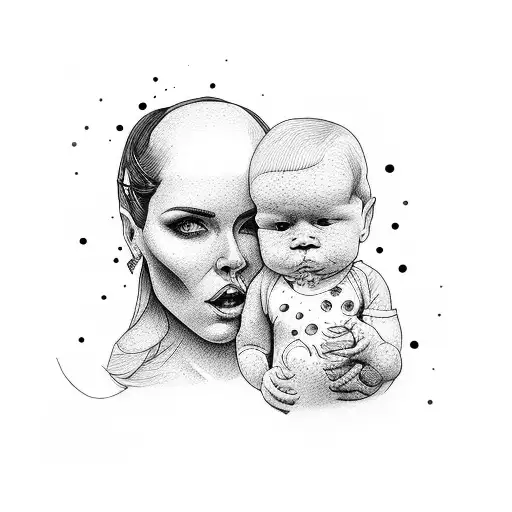 Human Mom And Dad And Baby