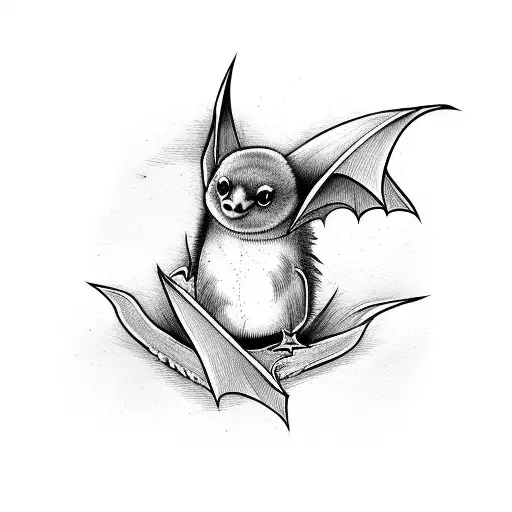 A Bat Holding A Penquin
