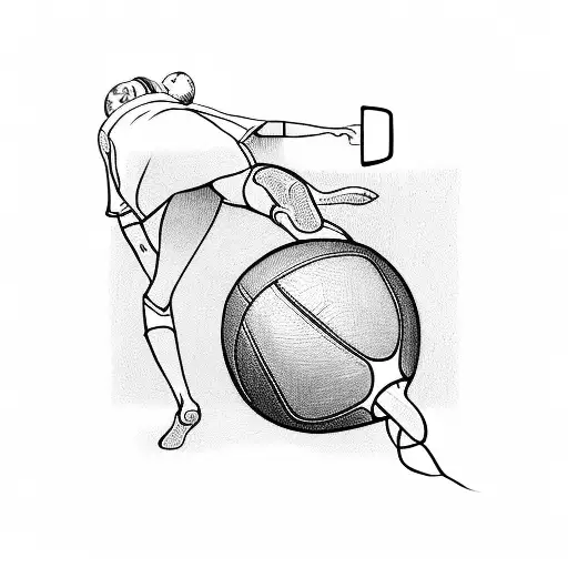 Volleyball With Heartbeat Line Including Dates 1973 And 1964