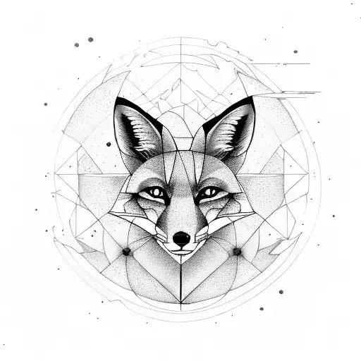 Geometric With Fox And Sword
