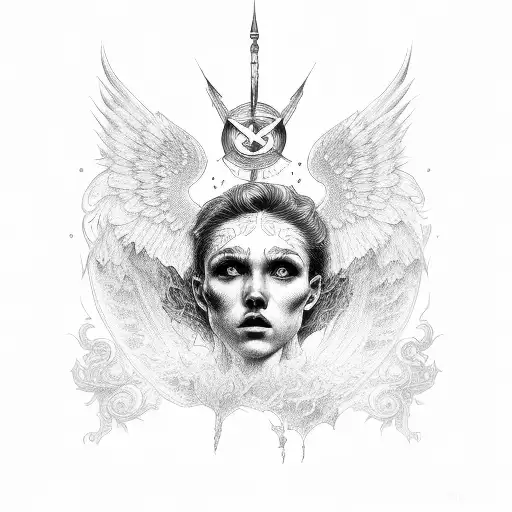 Cherub With Archangel Gabriel