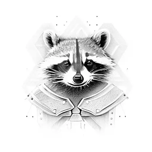 A 3D Model Of A Raccoon Wearing Spartan Armor