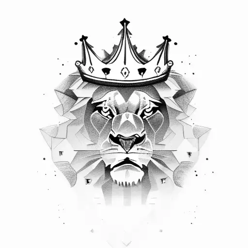 Roaring Lion With Crown