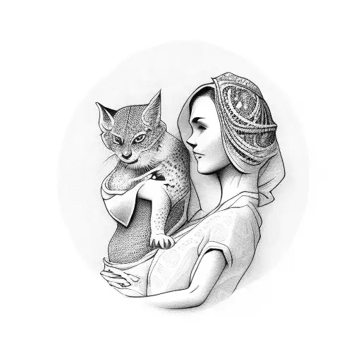 Mother And Child Silhouettes