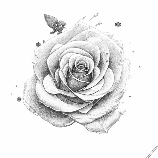 Aechangel Gabriel With Rose And Lily