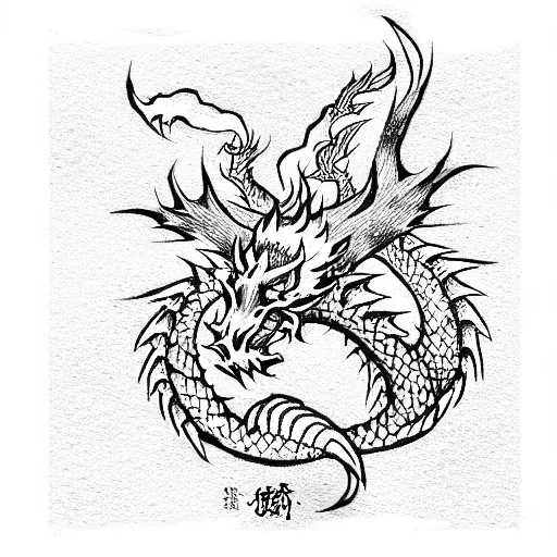 Van Gogh Style Dragon Warrior