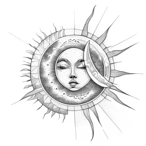 Moon And Sun Art