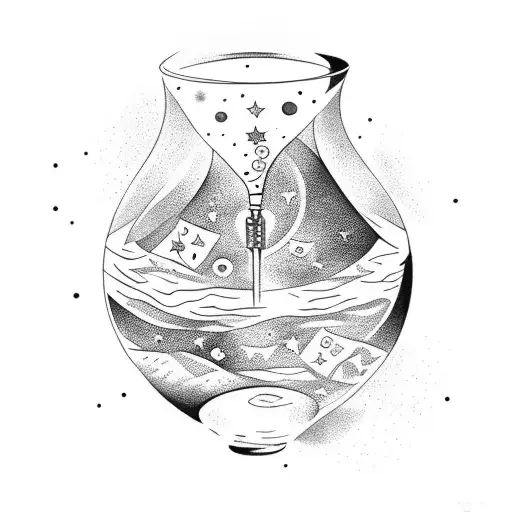 Hourglass With Stars Inside Suggesting That Everything In The Universe Will End Eventually
