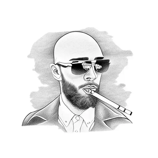 Guy With Sunglasses And A Cigarette Being Cool