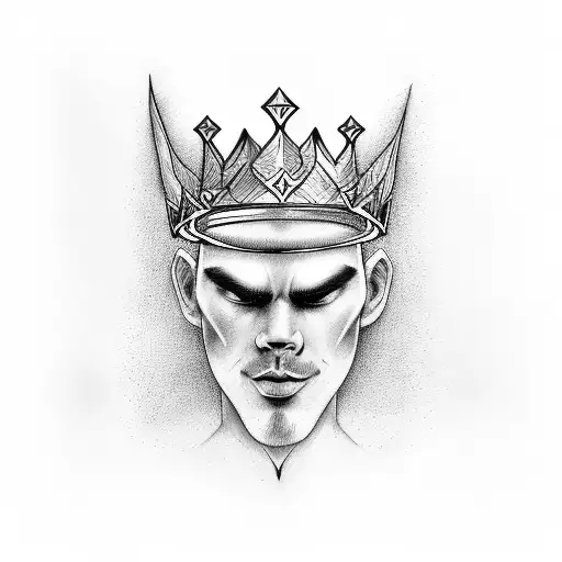 Letter M With A Fire Crown At The Top