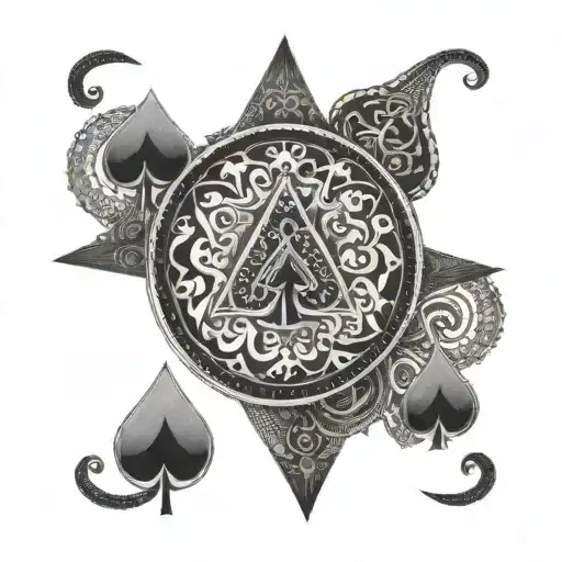 Many Spades Combined To Form A Circle