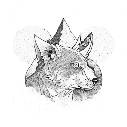 A Silhouette Of A Wildlife Biologist Observing A Majestic Mountain Range