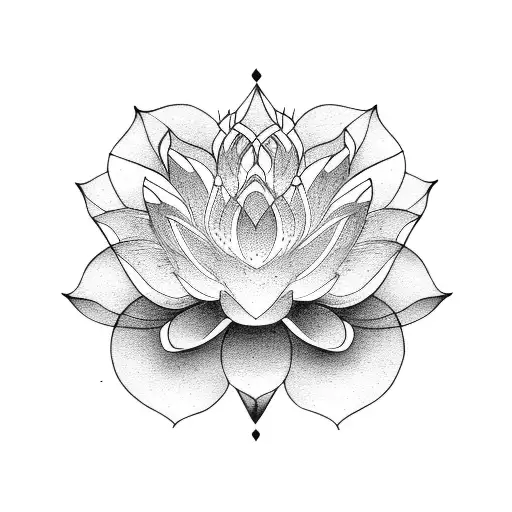 Girl Holding A Lotus Flower