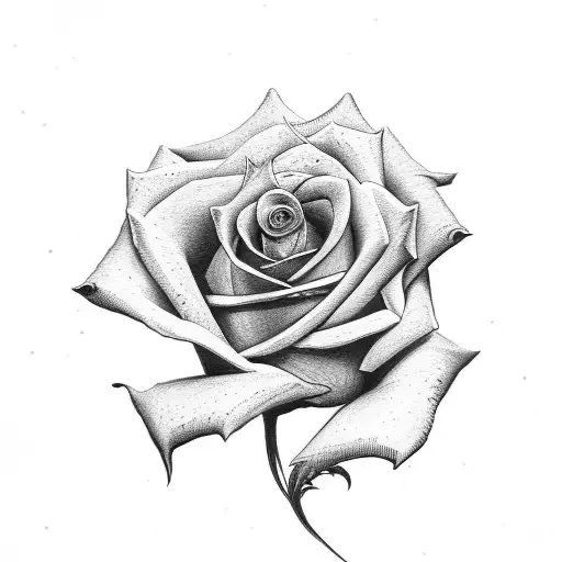 Rose With Bd Engraved On Rose