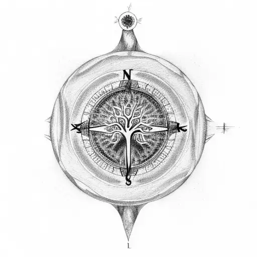 Tree Of Life With Compass