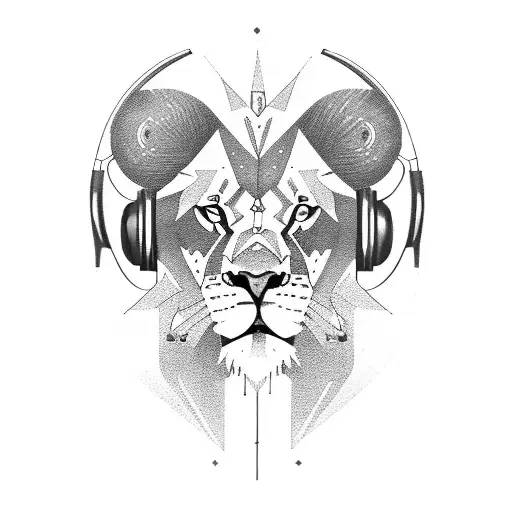 Puzzle Lion With Headphones