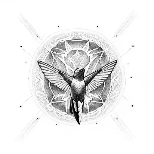Hummingbird With Mandala