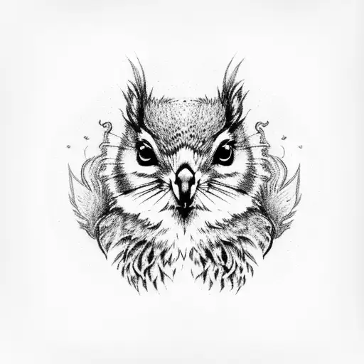 A Three With A Squirrel And Owl