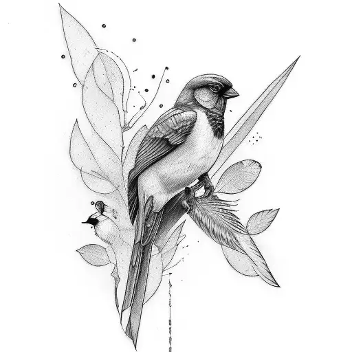 I Want A Tatto Roman And Has A Bird