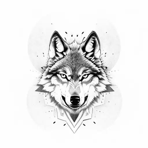 A Howling Wolf With A Binary Code Background