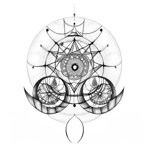 Dream Catcher With Crescent Moon And And Virgo Constellation