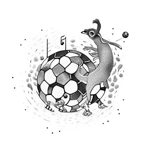 An Animal Orchestra Playing Soccer