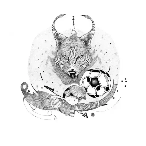 An Animal Orchestra Playing Soccer