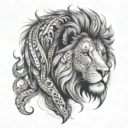 Expand On A Lion Tattoo To Create A Sleeve