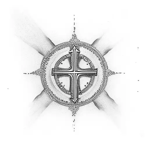 Christian Cross With Bird