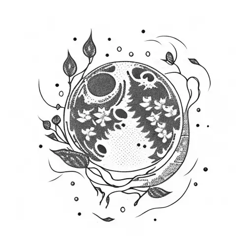 Moon With Roses And A Little Camp Ground