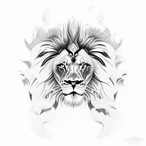 Lion With A Warrior And Zeus