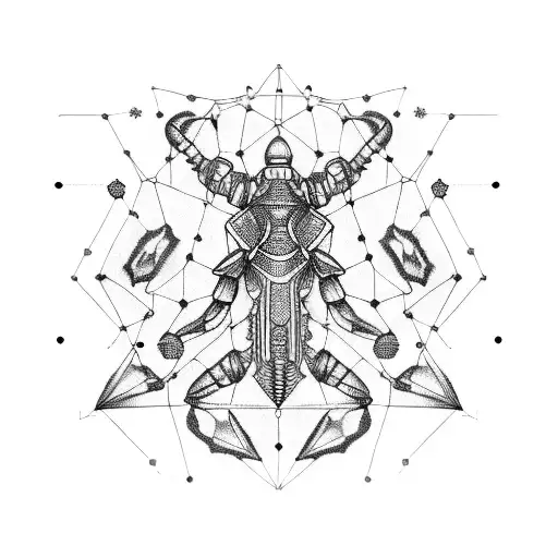 A Constellation Of Scorpio Made Of Circuitry