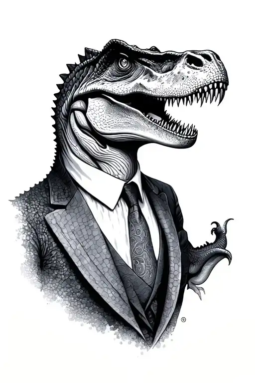 Dinosaur In Suit