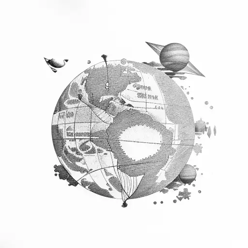 Globe That Incorporates Travel And The Ocean