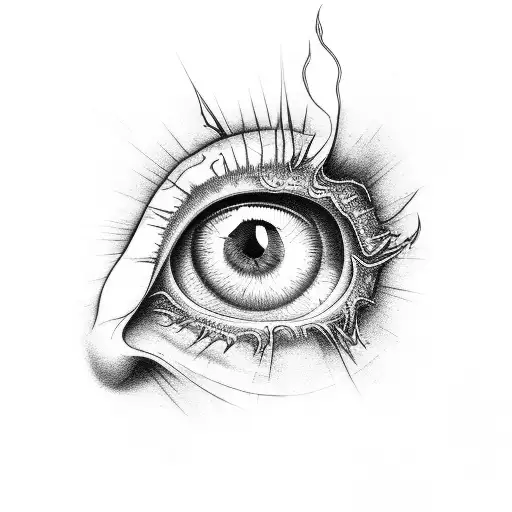 The Word Exist Written Around An Eye
