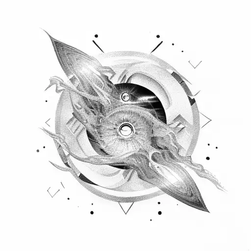 Black Hole With Golden Lines On The Interior