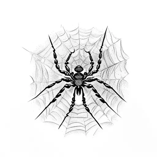 Spider On Spider Web