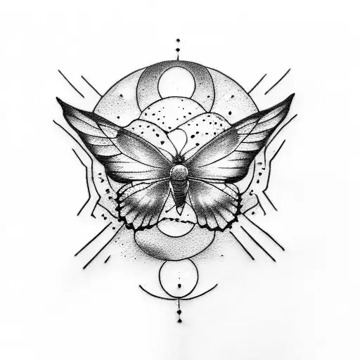 Moon Sun Butterfly Spiritual Self Love Small Tattoo Under Collar Bone