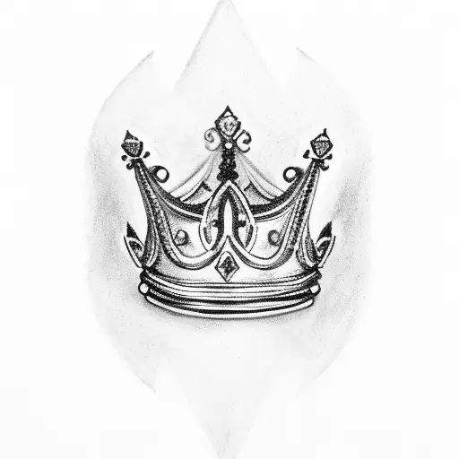 3 Letters N With 1 Female Crown & 1 Male Crown