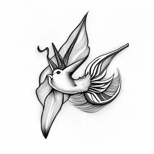 Ace With Bird Of Paradise Flower In It